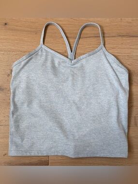 Athleta Girl Tank Top Built In Bra Light Blue Athletic Crop Cami Sz 12*I18